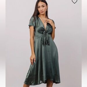 Baltic born Poppy Satin Midi Dress size medium